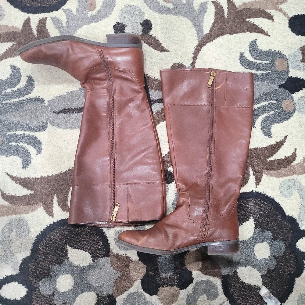 Tommy Hilfiger (Dalyn) Riding Boots Cognac $190 Women's Sz 9M - Picture 1 of 12